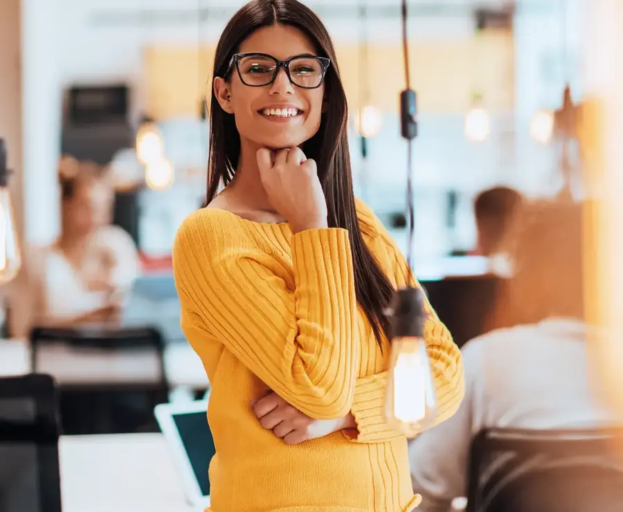 Gründerin im Coworking-Space